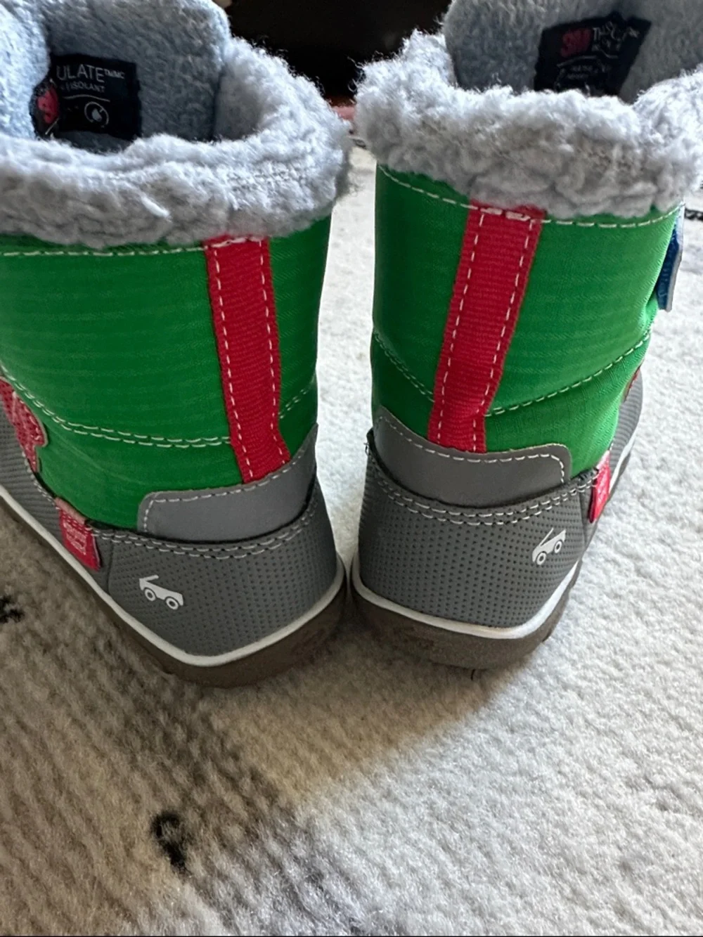 See Kai run hungry caterpillar 3M Thinsulate, Winter Boots worn 3x. Toddler - Picture 4 of 7